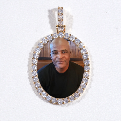 3D Oval Custom Picture Pendant