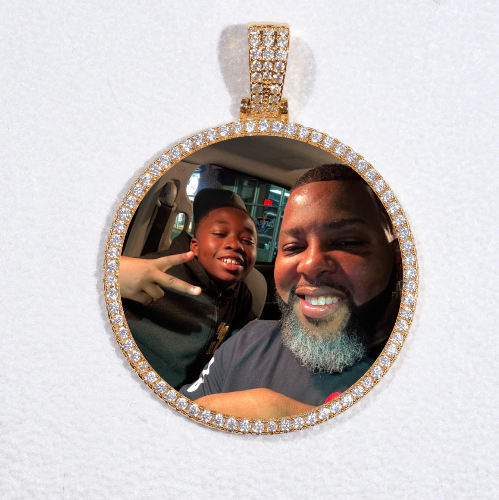 MEDIUM 3D CIRCLE CUSTOM PICTURE PENDANT