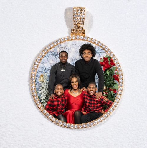 MEDIUM 3D CIRCLE CUSTOM PICTURE PENDANT