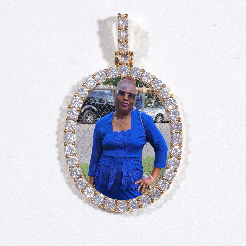 3D Oval Custom Picture Pendant