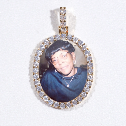 3D Oval Custom Picture Pendant