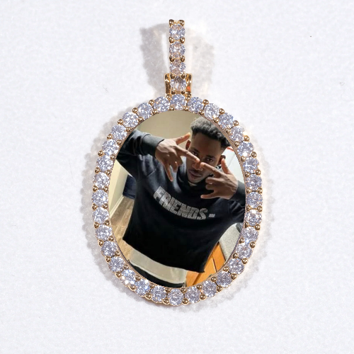 3D Oval Custom Picture Pendant