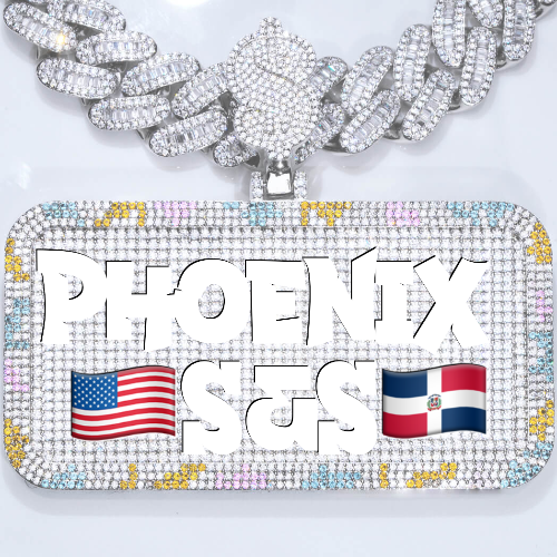 CUSTOM LETTER NECKLACE 3D COLORFUL SQUARE