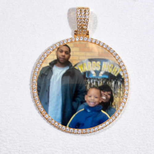 MEDIUM 3D CIRCLE CUSTOM PICTURE PENDANT