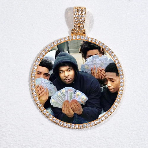MEDIUM 3D CIRCLE CUSTOM PICTURE PENDANT