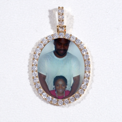 3D Oval Custom Picture Pendant