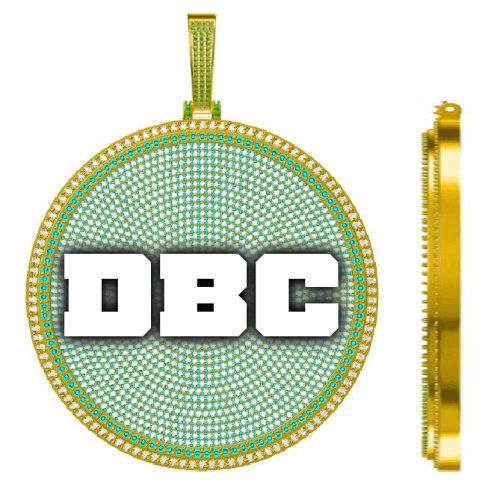 CUSTOM LETTER NECKLACE 3D BIG DISC
