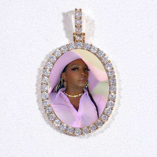 3D Oval Custom Picture Pendant