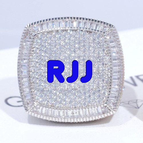 CUSTOM LETTER 3D ICED RING