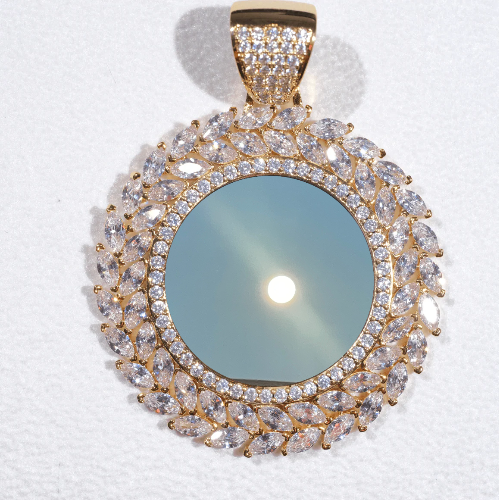 Large 3D Wheat Ear Custom Picture Pendant