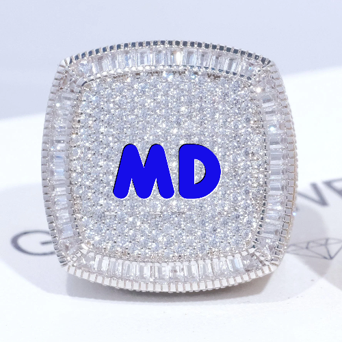 CUSTOM LETTER 3D ICED RING