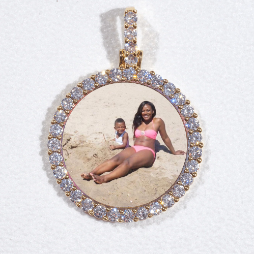 3D CIRCLE CUSTOM PICTURE PENDANT SMALL SIZE