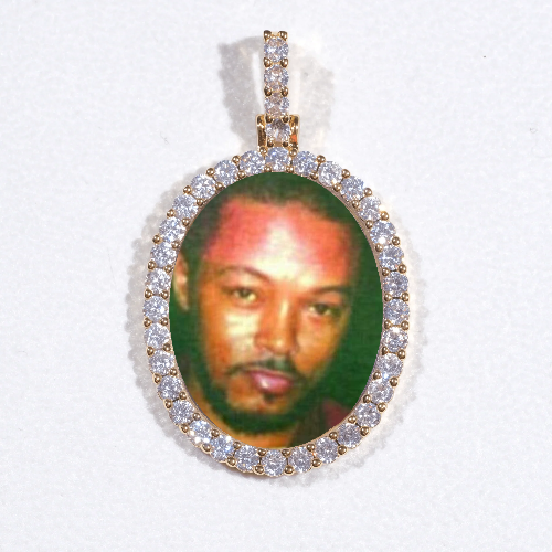 3D Oval Custom Picture Pendant