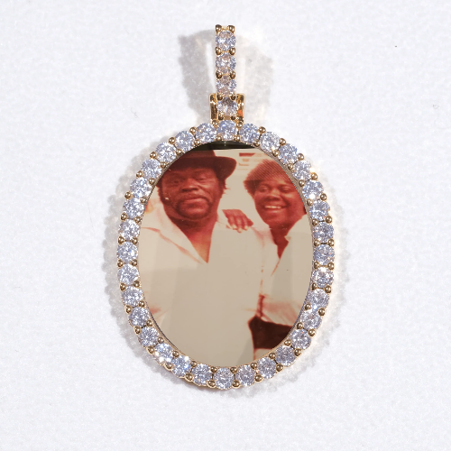 3D Oval Custom Picture Pendant