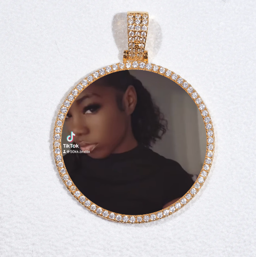MEDIUM 3D CIRCLE CUSTOM PICTURE PENDANT