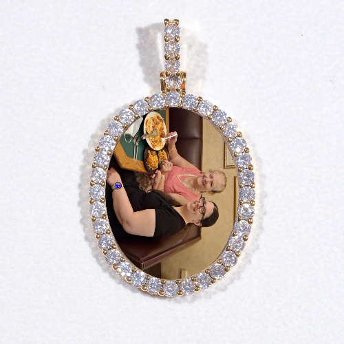 3D Oval Custom Picture Pendant