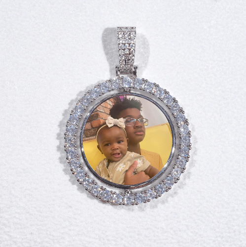 3D Spinning 2-Faced Custom Picture Pendant