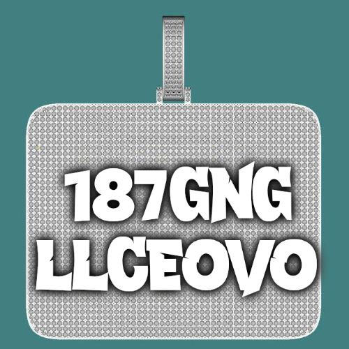 CUSTOM LETTER NECKLACE 3D BIG SQUARE