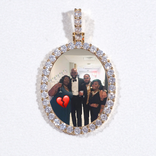 3D Oval Custom Picture Pendant