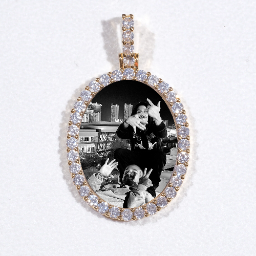 3D Oval Custom Picture Pendant