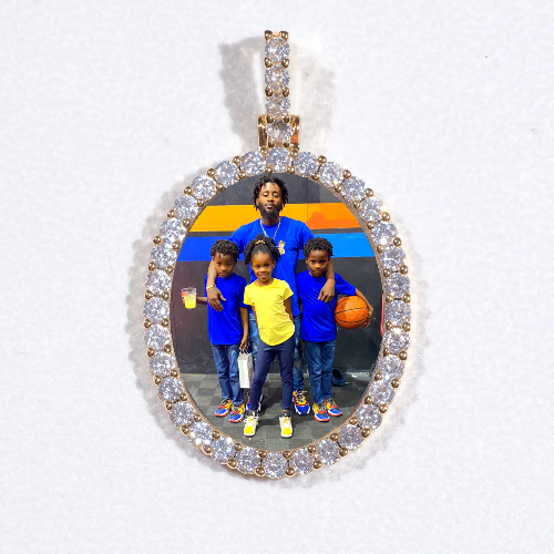 3D Oval Custom Picture Pendant
