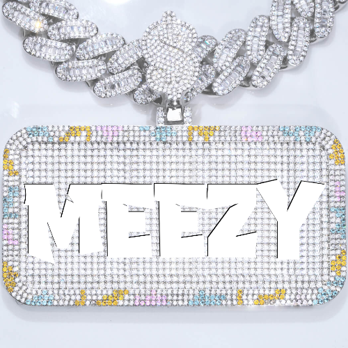 CUSTOM LETTER NECKLACE 3D COLORFUL SQUARE