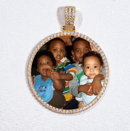 MEDIUM 3D CIRCLE CUSTOM PICTURE PENDANT