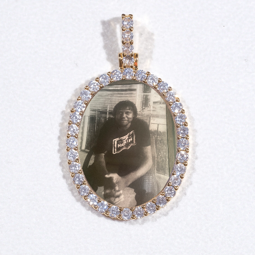 3D Oval Custom Picture Pendant