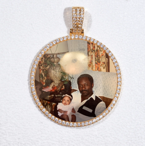 MEDIUM 3D CIRCLE CUSTOM PICTURE PENDANT