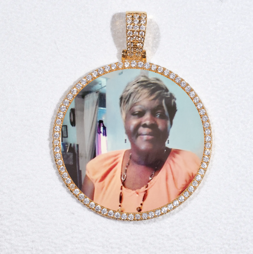 MEDIUM 3D CIRCLE CUSTOM PICTURE PENDANT