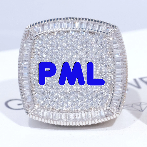 CUSTOM LETTER 3D ICED RING