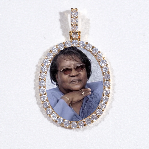 3D Oval Custom Picture Pendant