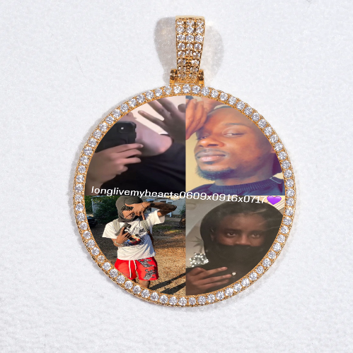 MEDIUM 3D CIRCLE CUSTOM PICTURE PENDANT