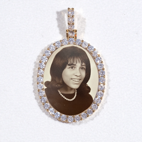 3D Oval Custom Picture Pendant