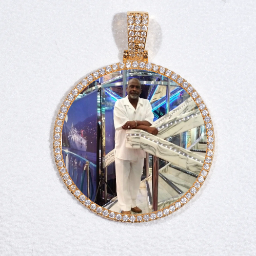 MEDIUM 3D CIRCLE CUSTOM PICTURE PENDANT
