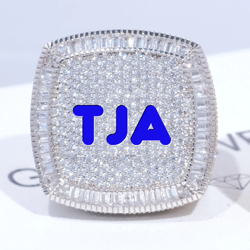 CUSTOM LETTER 3D ICED RING