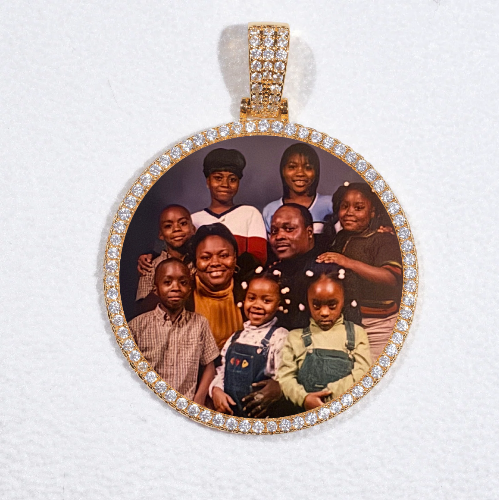MEDIUM 3D CIRCLE CUSTOM PICTURE PENDANT