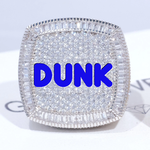 CUSTOM LETTER 3D ICED RING