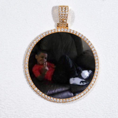 MEDIUM 3D CIRCLE CUSTOM PICTURE PENDANT