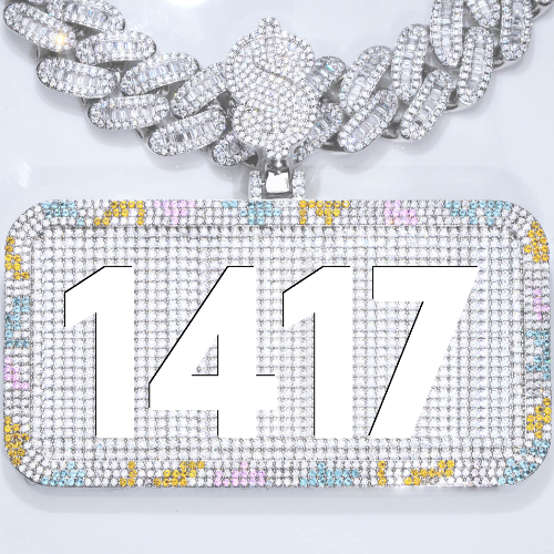 CUSTOM LETTER NECKLACE 3D COLORFUL SQUARE