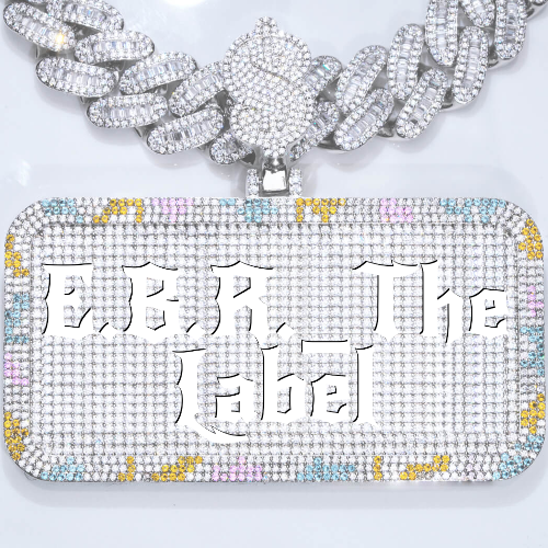 CUSTOM LETTER NECKLACE 3D COLORFUL SQUARE