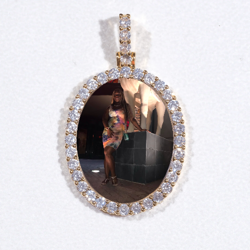 3D Oval Custom Picture Pendant
