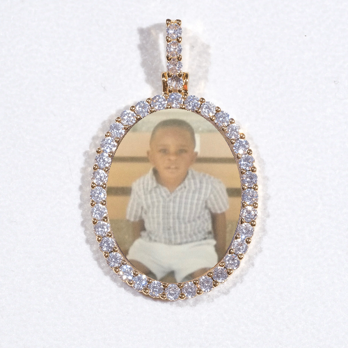 3D Oval Custom Picture Pendant