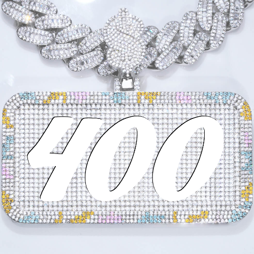 CUSTOM LETTER NECKLACE 3D COLORFUL SQUARE