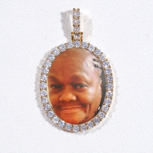 3D Oval Custom Picture Pendant
