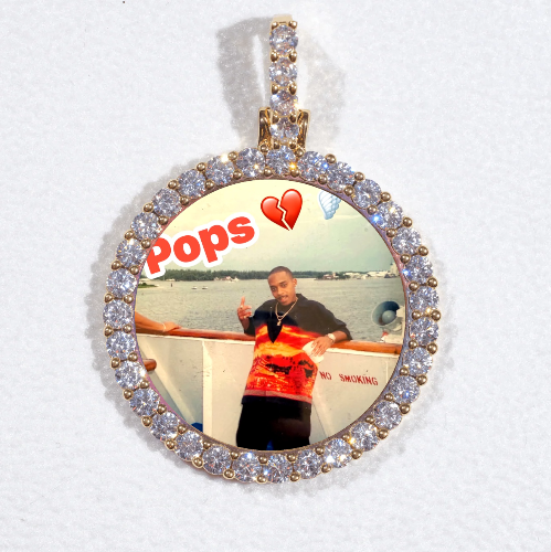 3D CIRCLE CUSTOM PICTURE PENDANT SMALL SIZE