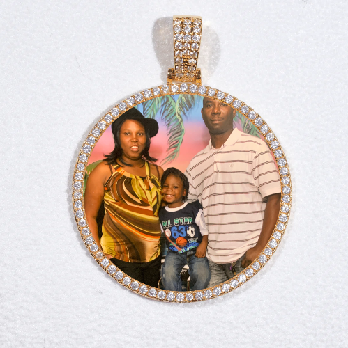MEDIUM 3D CIRCLE CUSTOM PICTURE PENDANT