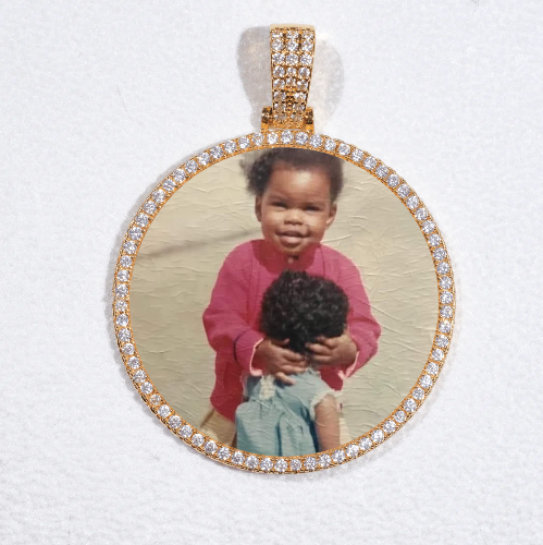 MEDIUM 3D CIRCLE CUSTOM PICTURE PENDANT