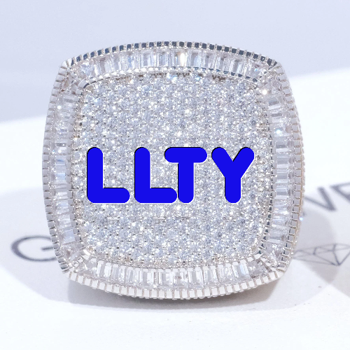 CUSTOM LETTER 3D ICED RING