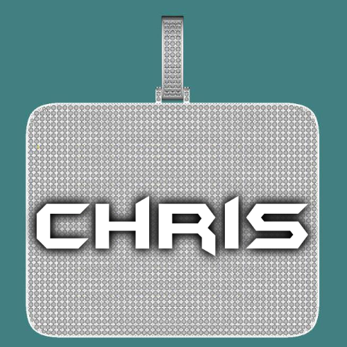CUSTOM LETTER NECKLACE 3D BIG SQUARE
